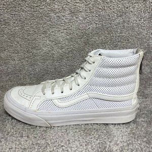 vans white perforated